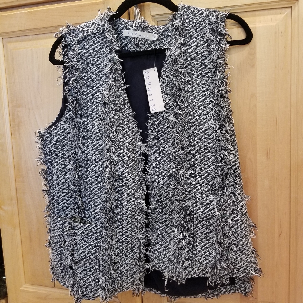 COPY - 209 WST 38 Vest Fringe NWT